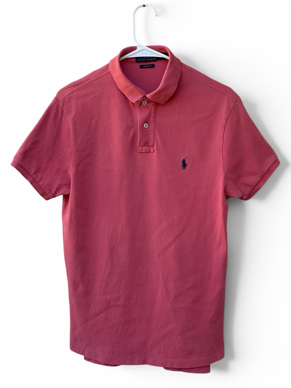 Polo Ralph Lauren Men's Custom Fit Pique Polo Shirt - Rose Pink, Size M